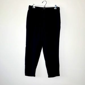 J.CREW Black Cuffed‎ Ankle Drawstring Waist Pants w/ Pockets Size 6